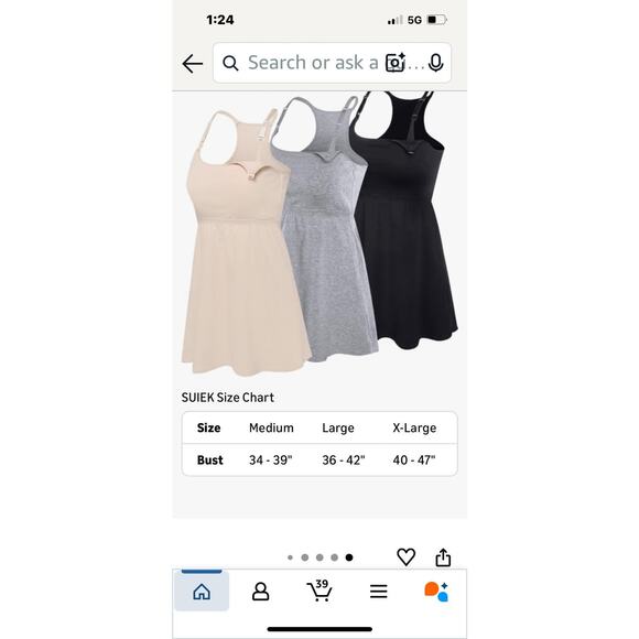 NWT! 3 Pack Suiek Maternity Nursing Camisole Tank Tops. Size XL - Picture 12 of 12